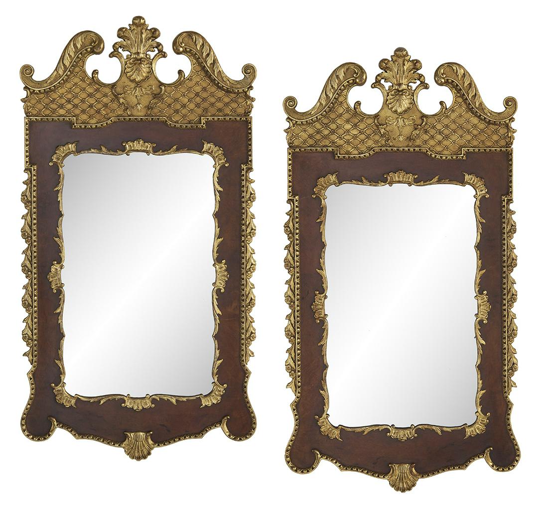 Pair of George II-Style Parcel-Gilt Mirrors (1 of 5)