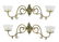 Pair of Victorian Brass and Glass Sconces
