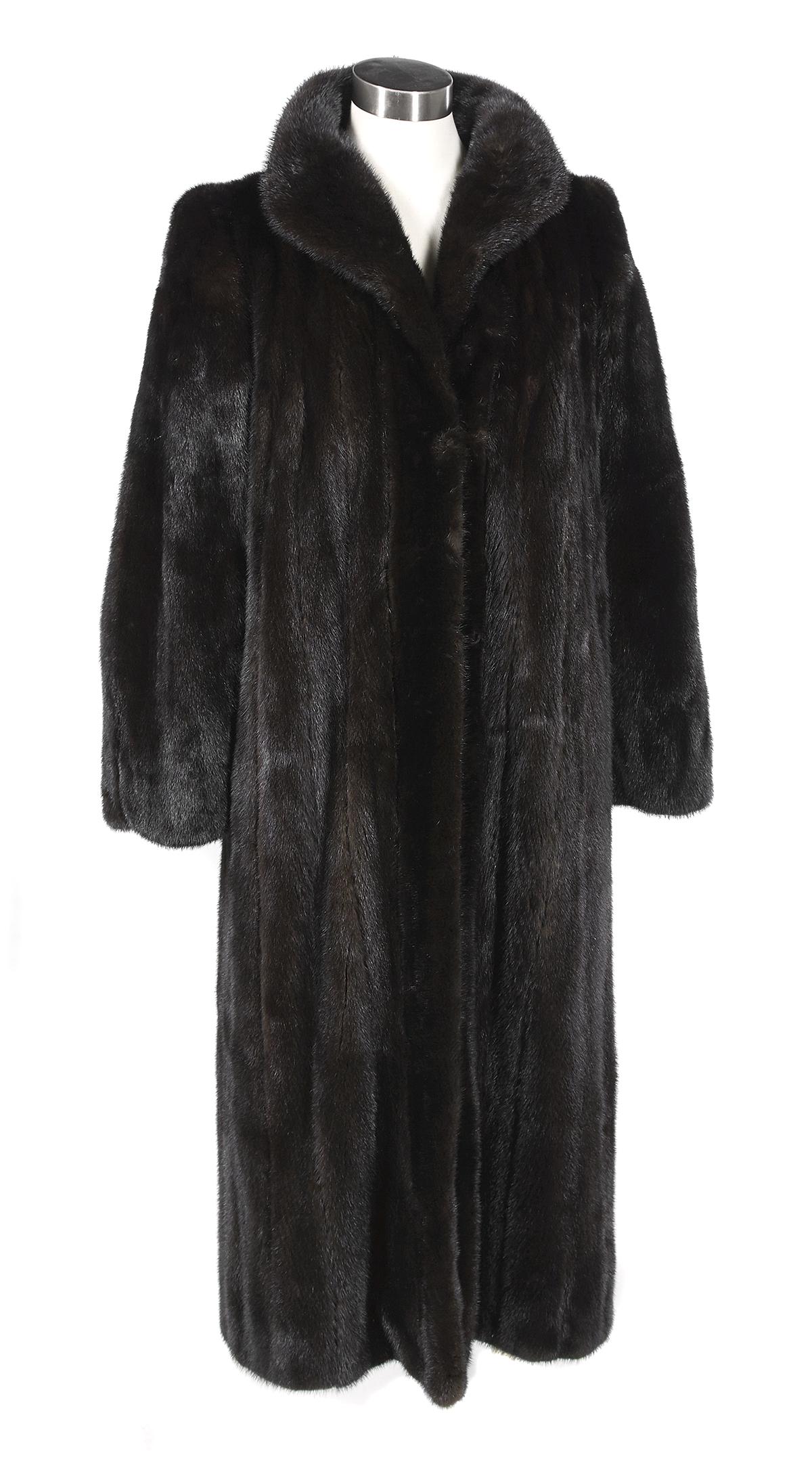 Dark Chocolate Brown Full-Length Mink Coat (1 of 1)
