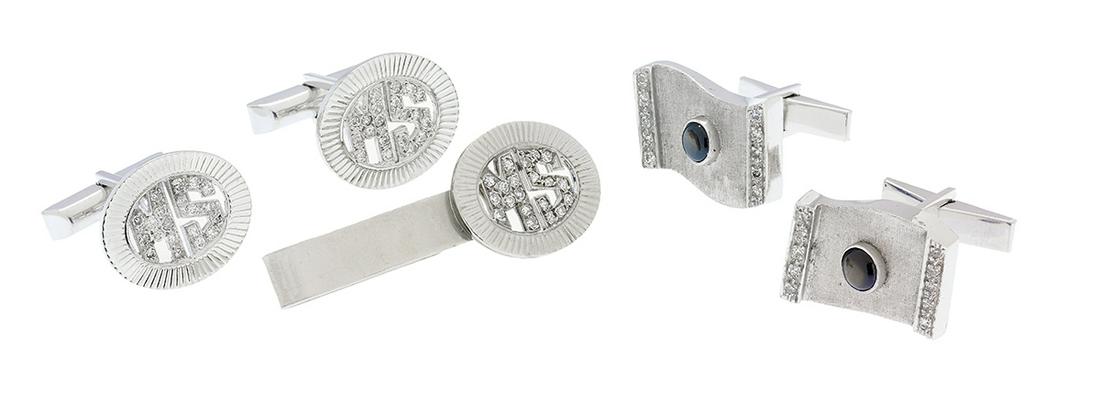 Two Pairs of Cufflinks and a Money Clip (1 of 1)