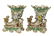 Pair of Jacob Petit Porcelain Rhyton-Form Vases