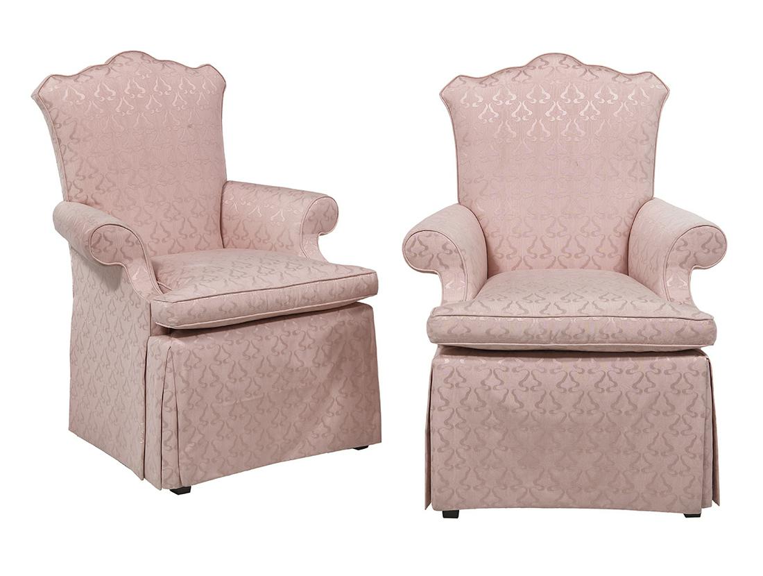 Pair of Baker Furniture Upholstered Armchairs (1 of 1)
