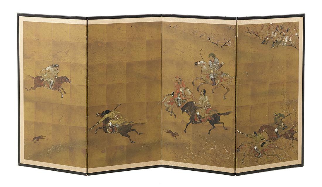 Japanese Four-Panel Folding Screen (1 of 2)