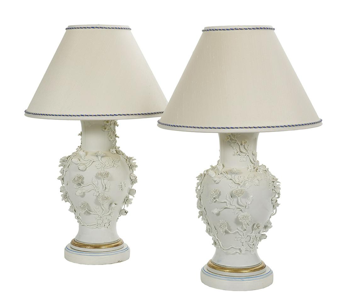 Pair of Blanc-de-Chine-Style Porcelain Vases (1 of 1)