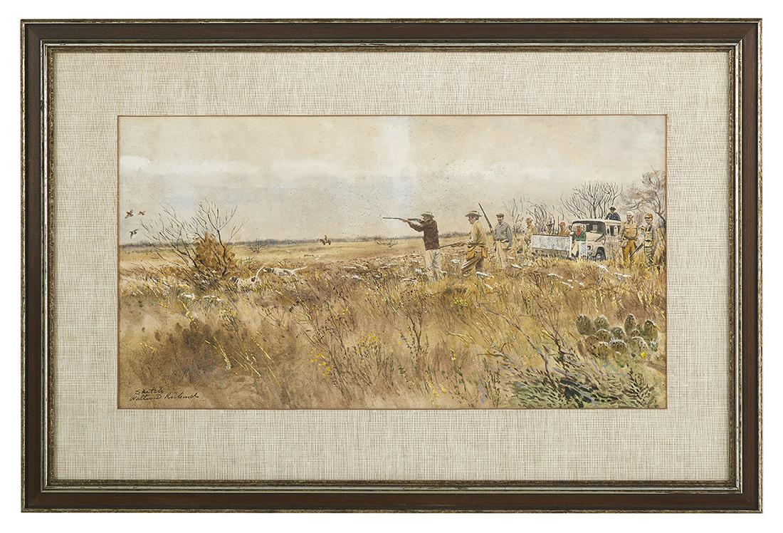 Walter D. Richards (US, 1907-2006): Walter D. Richards (American, 1907-2006) "Annual Hunt at the Palomas Ranch, Texas, with President Lyndon B. Johnson, Governor John Connally, Senator Lloyd Bentsen, amongst others", December 9, 1972 wa
