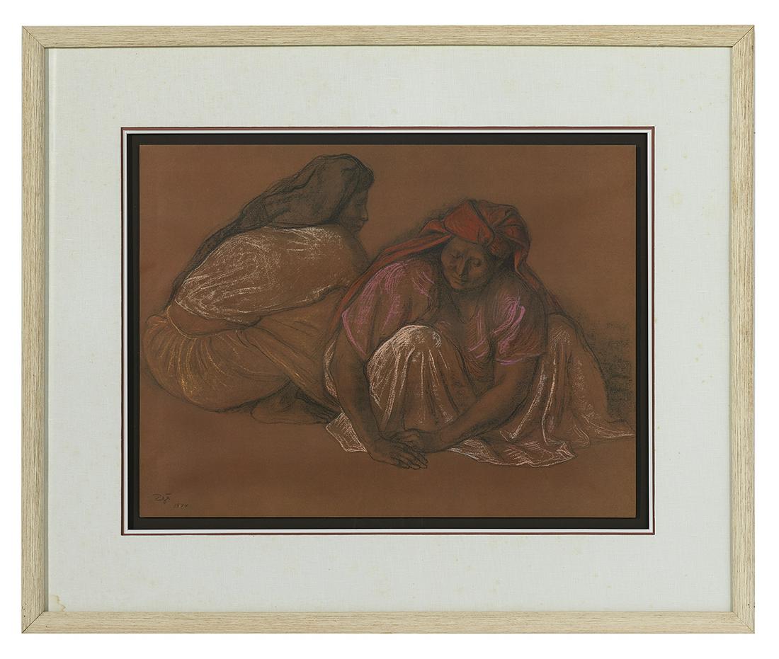 Francisco Zuniga (Mexican, 1912-1998): Francisco Zuniga (Mexican, 1912-1998) "Two Women", 1974 offset lithograph on paper Zuniga 20 Dibujos (A Portfolio of Prints), 1974, published by Galeria de Arte Misrachi, Mexico, signed and dated in p