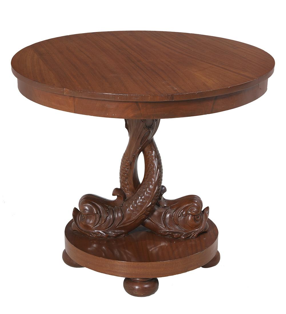 Empire-Style Mahogany Center Table (1 of 1)