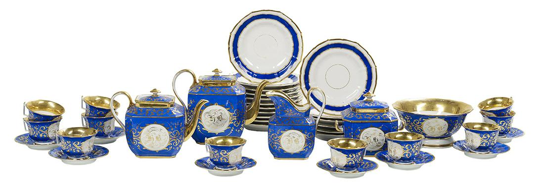 French Paris Porcelain Assembled Tea Set (1 of 2)