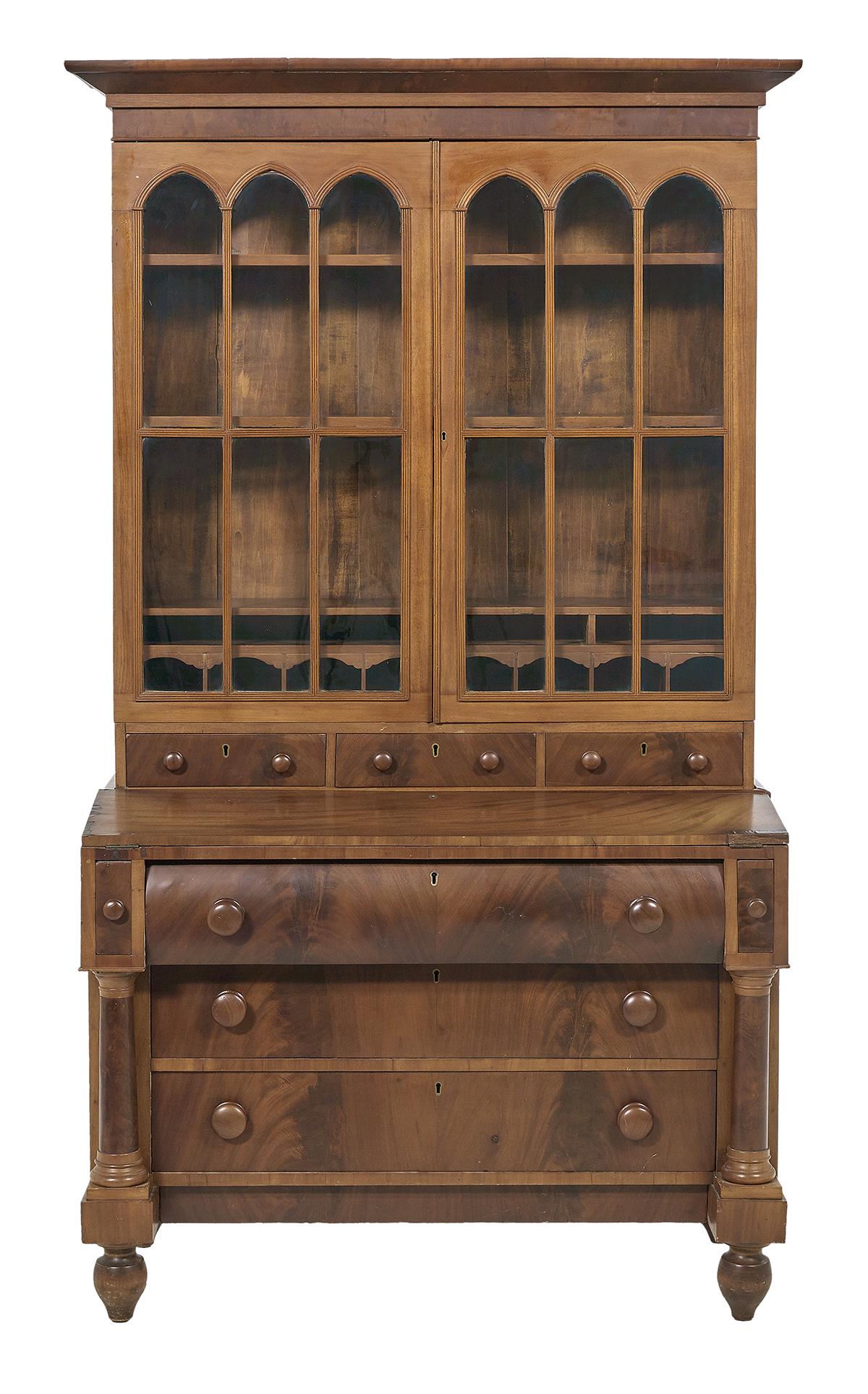 American Late Classical Mahogany Bookcase (1 of 4)