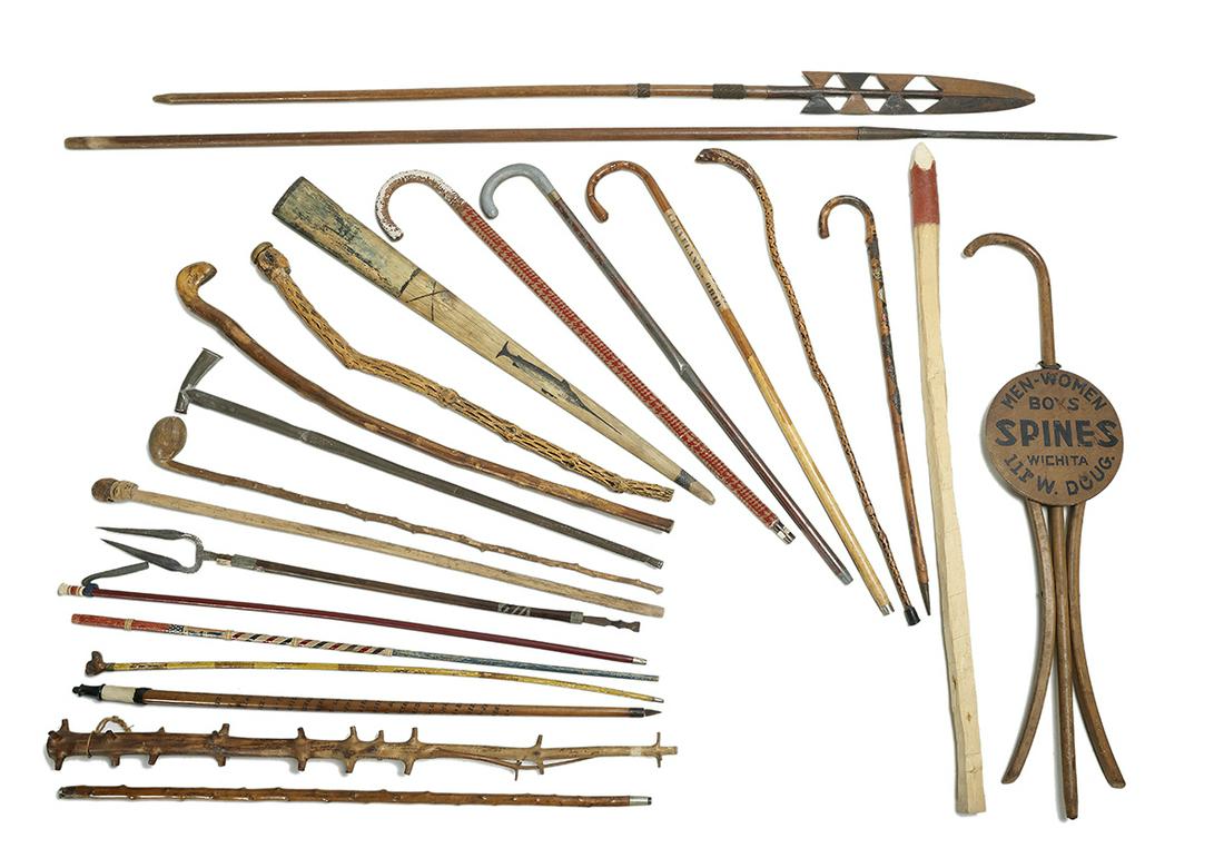 Twenty-Two Canes, Walking Sticks & African Spears (1 of 1)