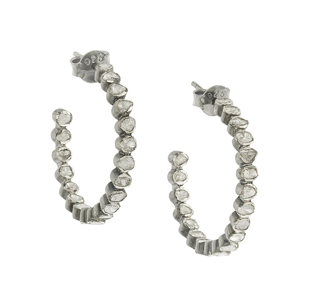 Pair of Diamond Hoop Earrings (1 of 1)