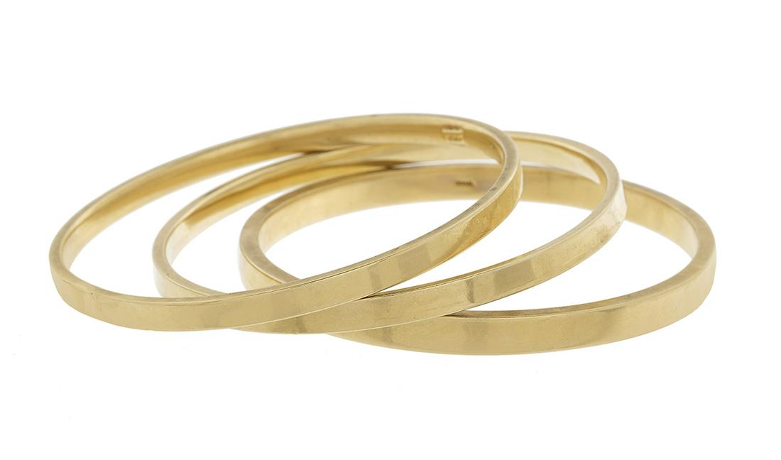 Three Gold Bangle Bracelets (1 of 1)