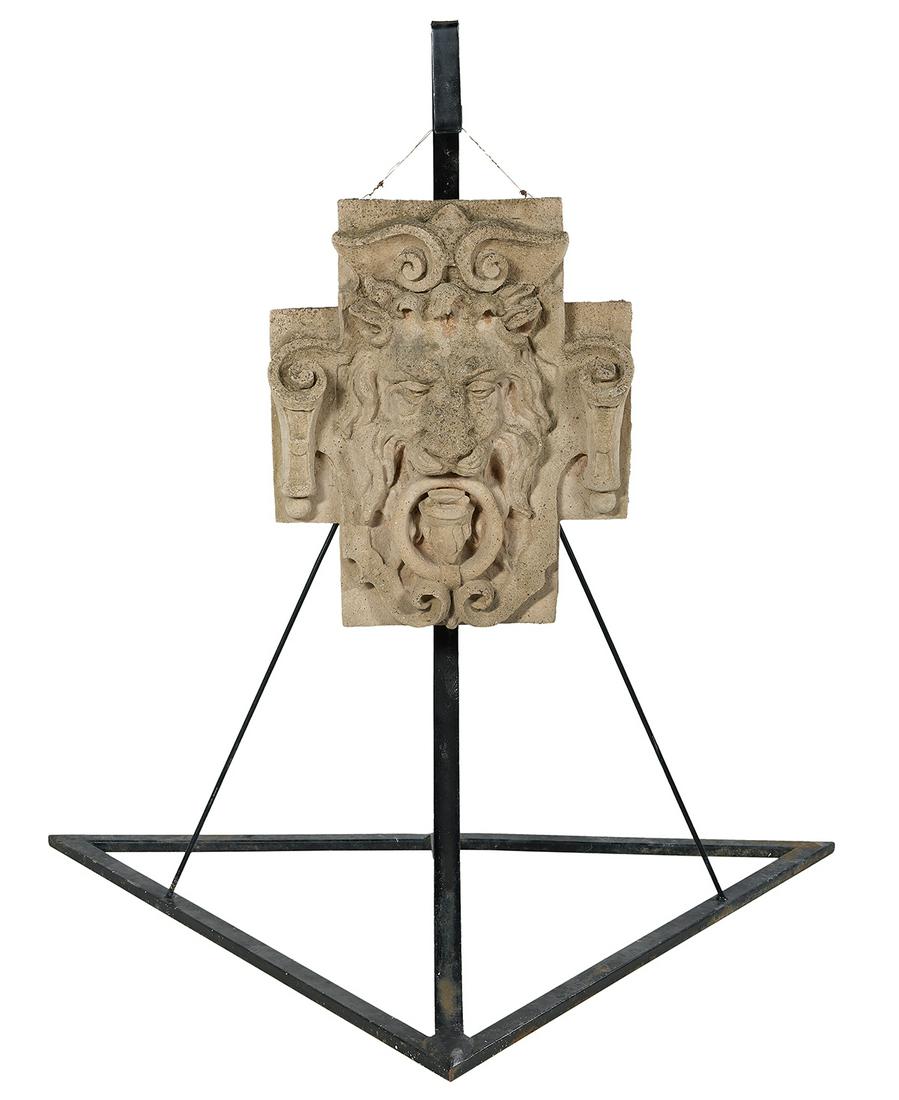 Terracotta Plaque on a Contemporary Metal Stand (1 of 3)