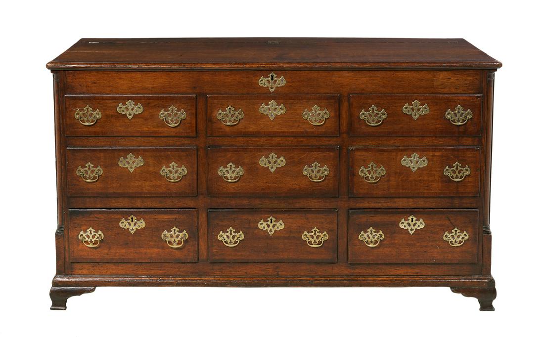 George III Banded Oak Lift-Lid Mule Chest (1 of 2)