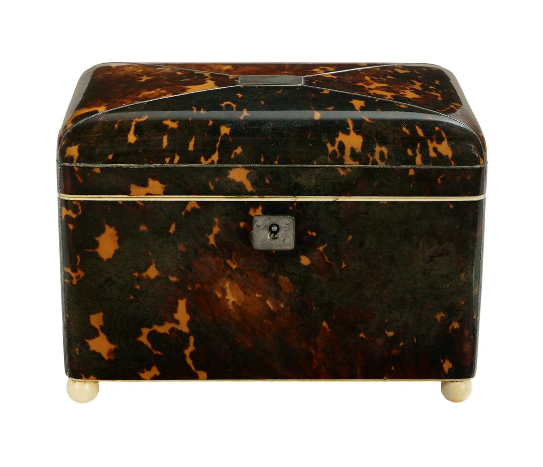 Victorian Tortoiseshell Tea Caddy (1 of 2)