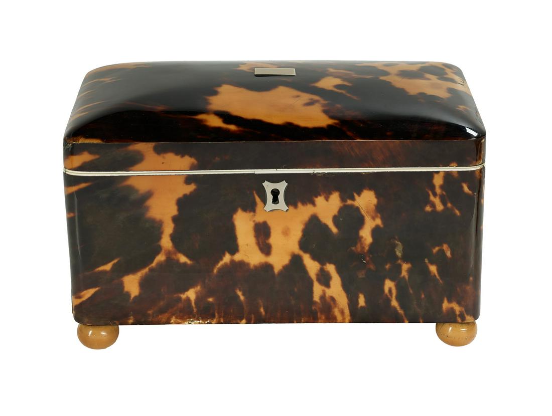 Victorian Tortoiseshell Tea Caddy (1 of 2)