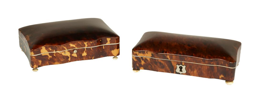 Two English Tortoiseshell Jewelry Cases (1 of 1)