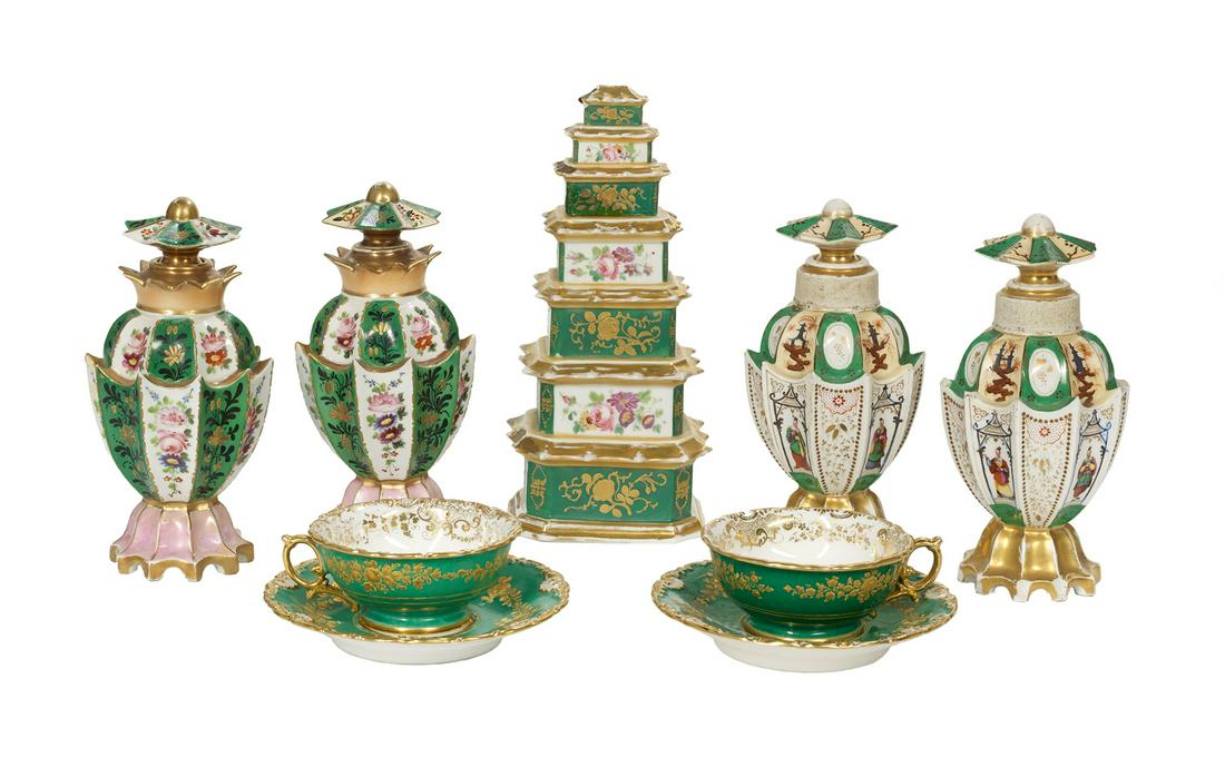 Nine Pieces of Jacob Petit Paris Porcelain (1 of 2)