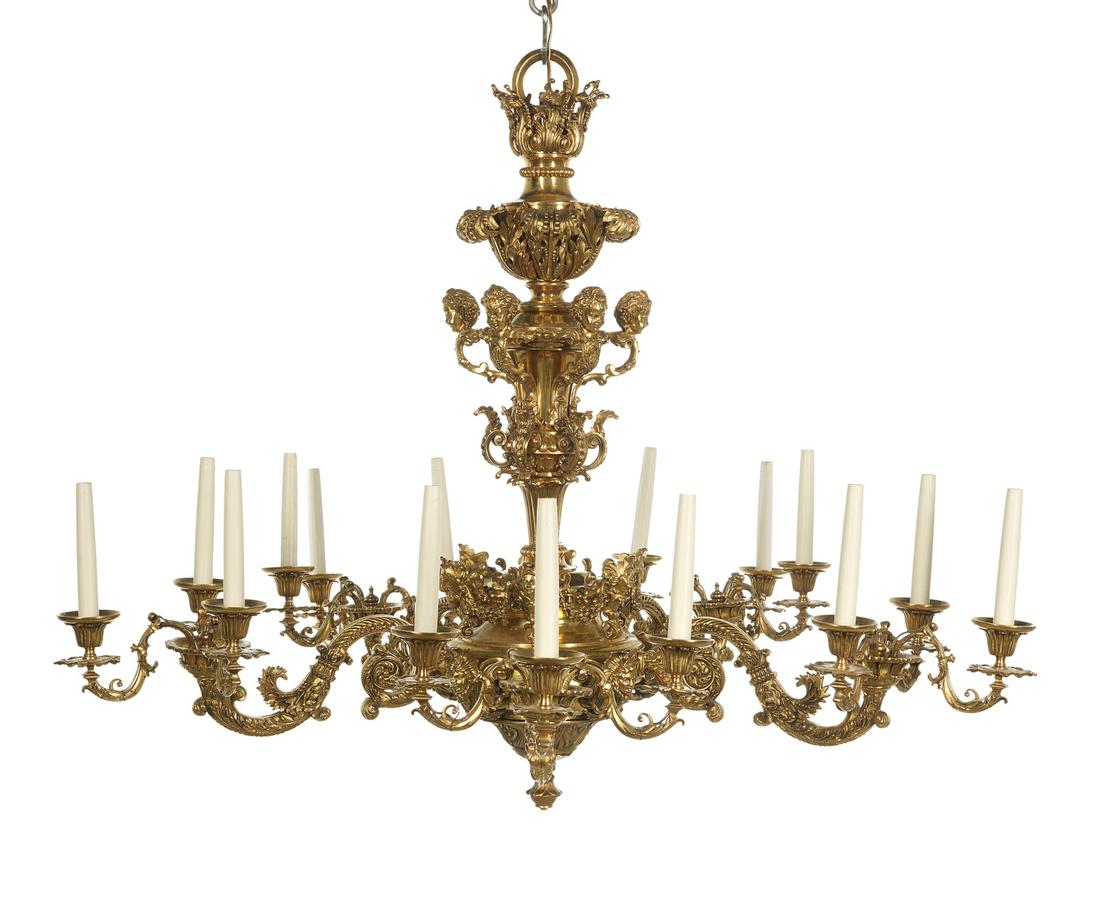 Rare English Regency Bronze Chandelier (1 of 3)