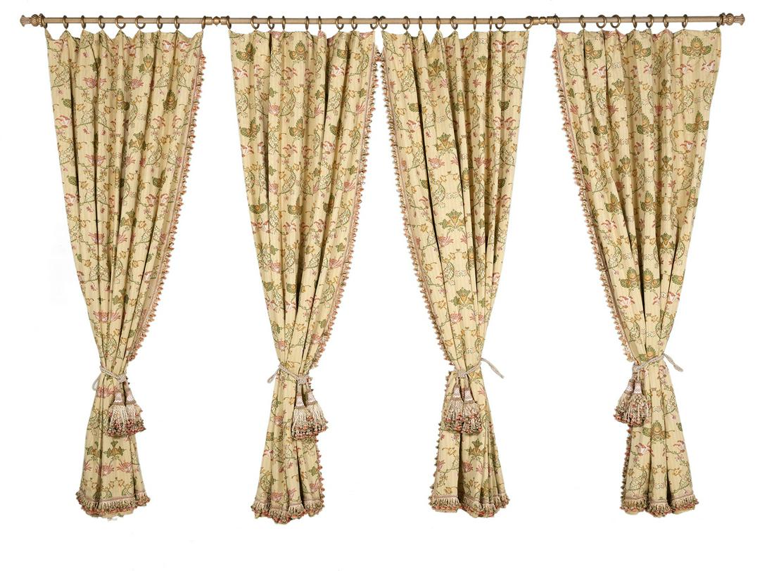 Set of Curtain Panels and Tie-Backs (1 of 1)