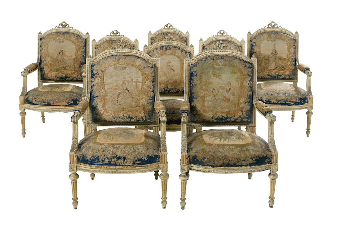 Suite of Eight Louis XVI-Style Chairs (1 of 3)