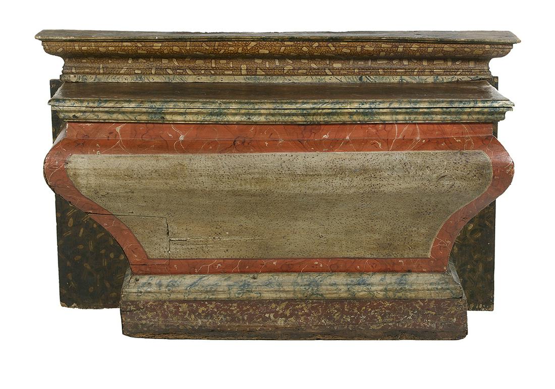 Italian Polychromed Elmwood Altar/Console (1 of 2)