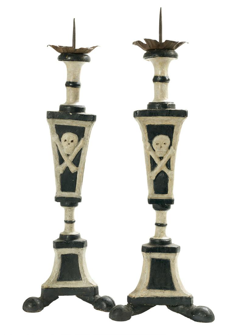 Pair of Rare and Unusual Altar Sticks (1 of 1)