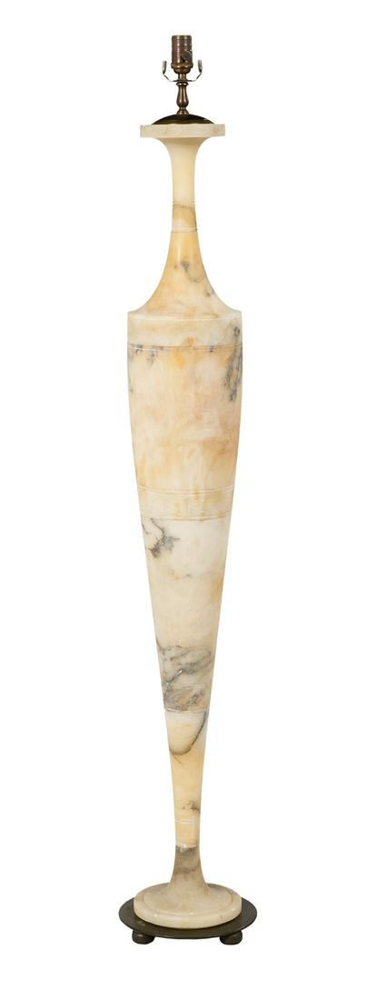 Italian "Art Deco/Greco" Alabaster Floor Lamp (1 of 1)