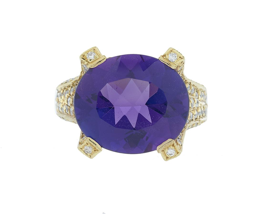 Amethyst and Diamond Ring (1 of 2)