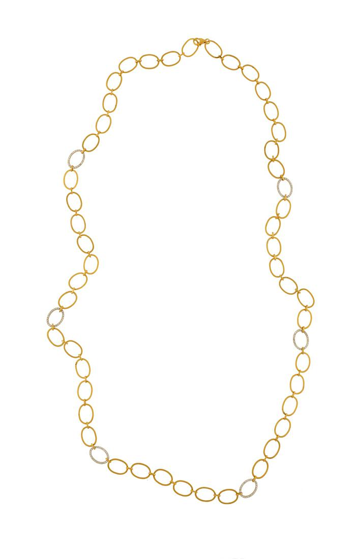 Long Gold and Diamond Necklace (1 of 1)