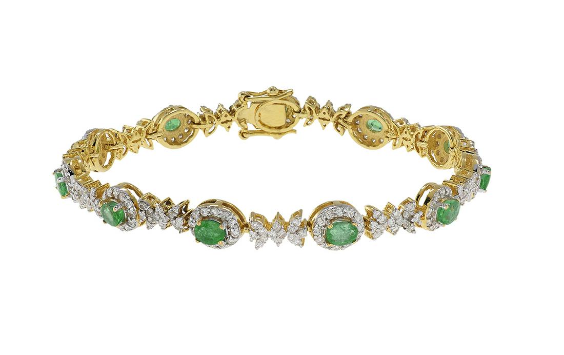 Emerald and Diamond Bracelet (1 of 2)