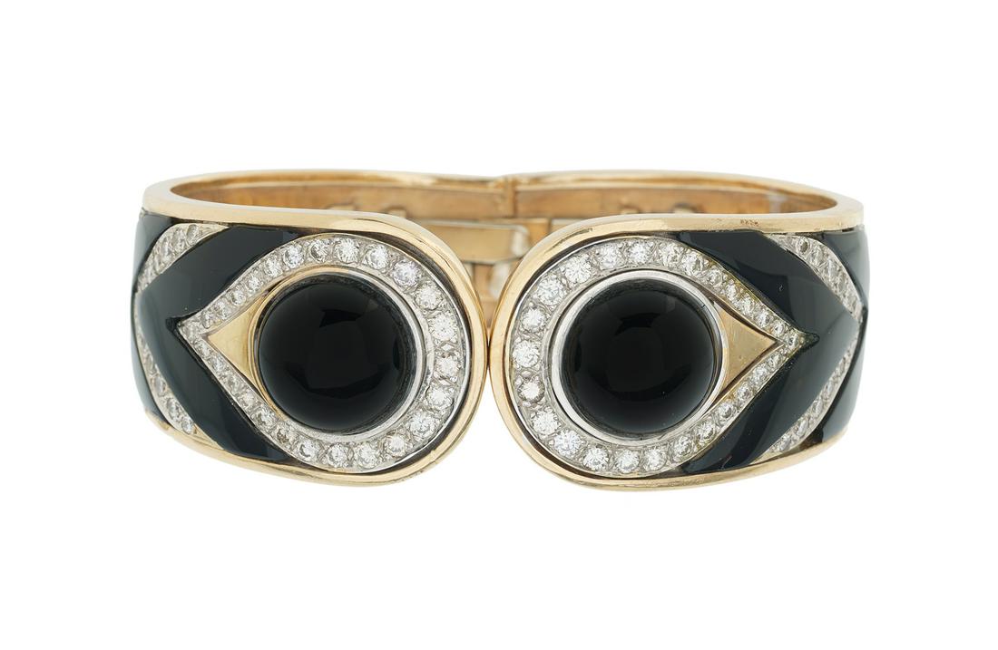 Diamond and Onyx Bracelet (1 of 1)