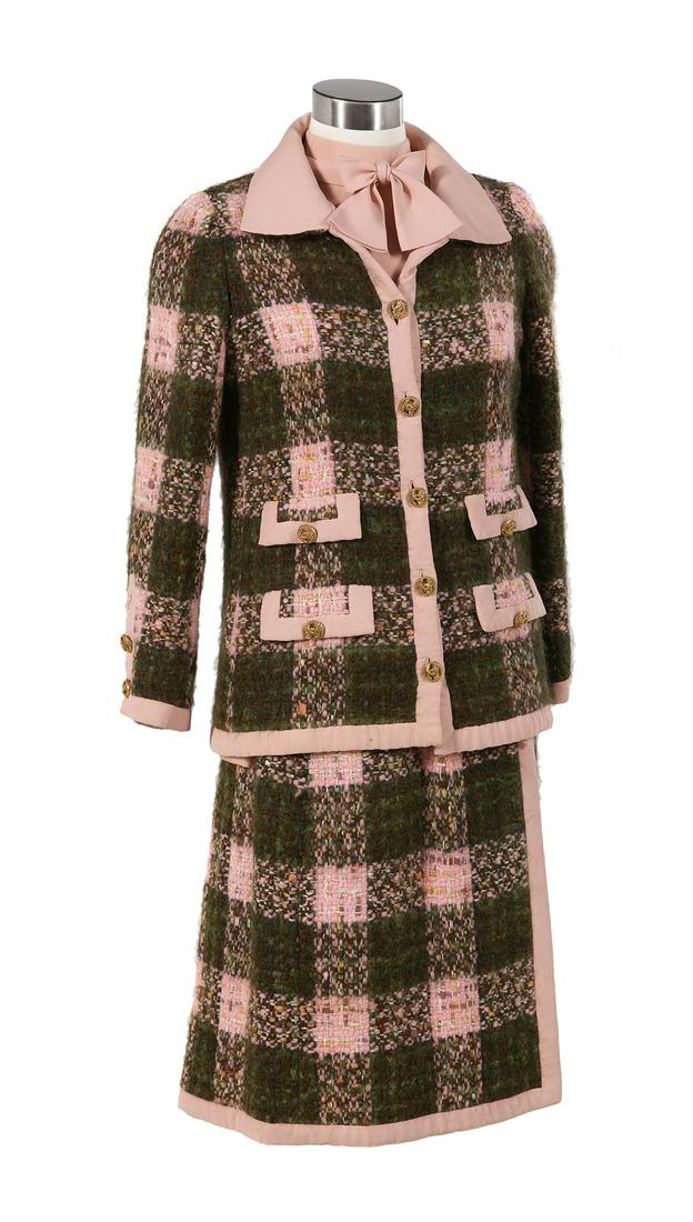 Vintage Chanel Couture Plaid Tweed Suit (1 of 6)