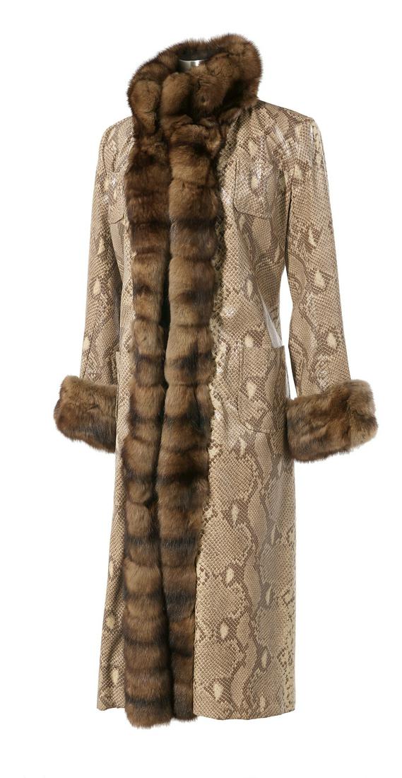 Vintage Valentino Boutique Faux Snakeskin Coat (1 of 1)