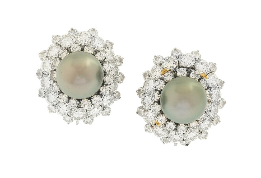 Pair of Bulgari Convertible Pearl Ear Clips (1 of 3)