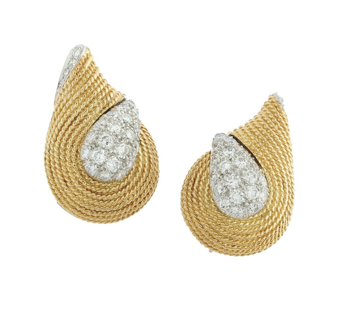 Pair of Diamond Ear Clips (1 of 1)