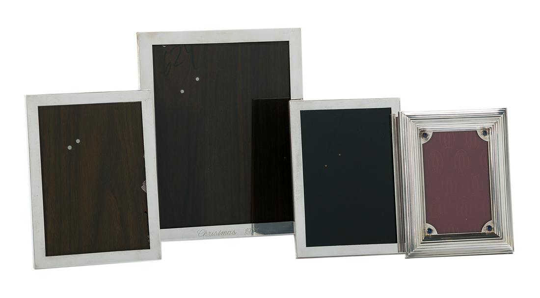 Four Cartier and Tiffany Silver Photograph Frames (1 of 1)
