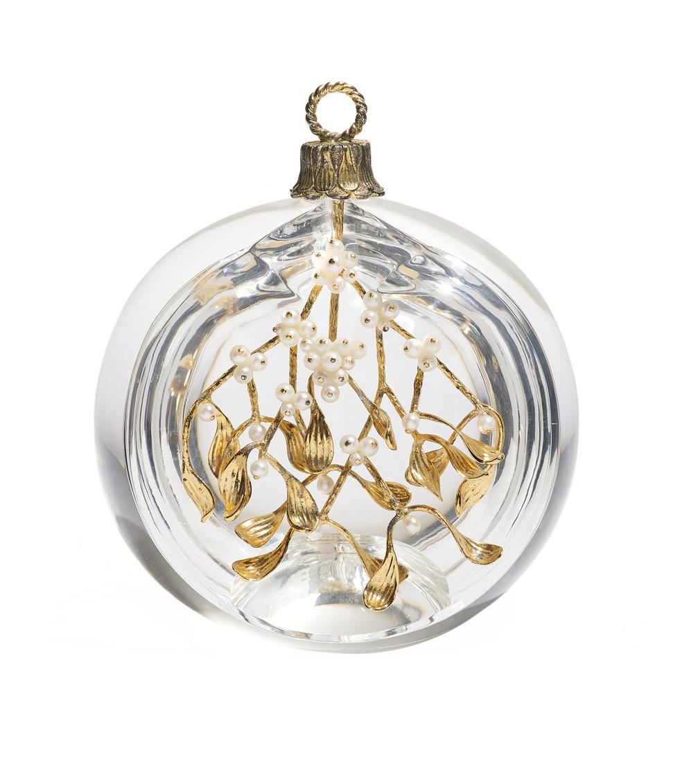 Steuben Crystal "Mistletoe" Christmas Ornament (1 of 1)