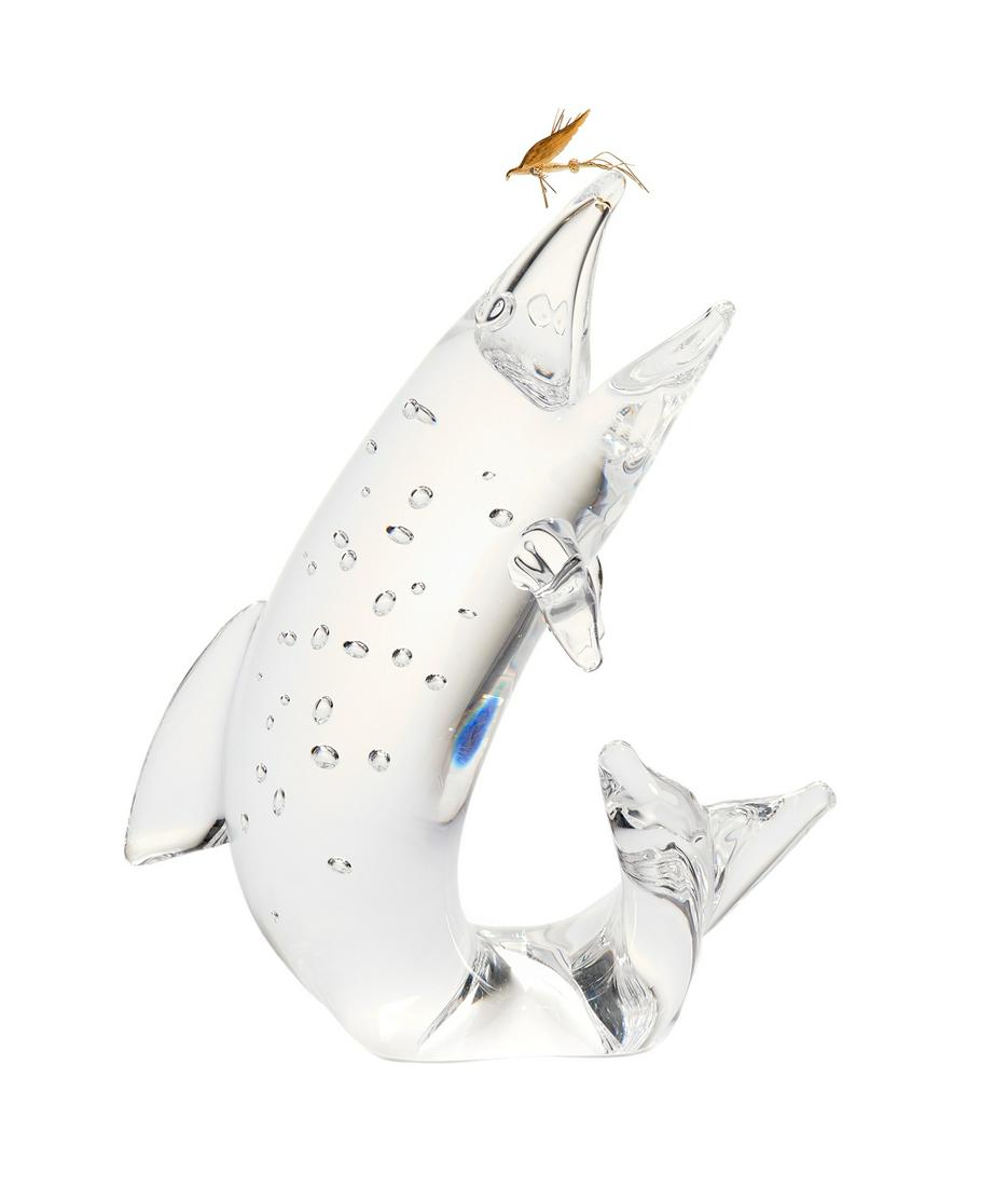 Steuben Crystal and 18k Gold Trout and Fly (1 of 1)