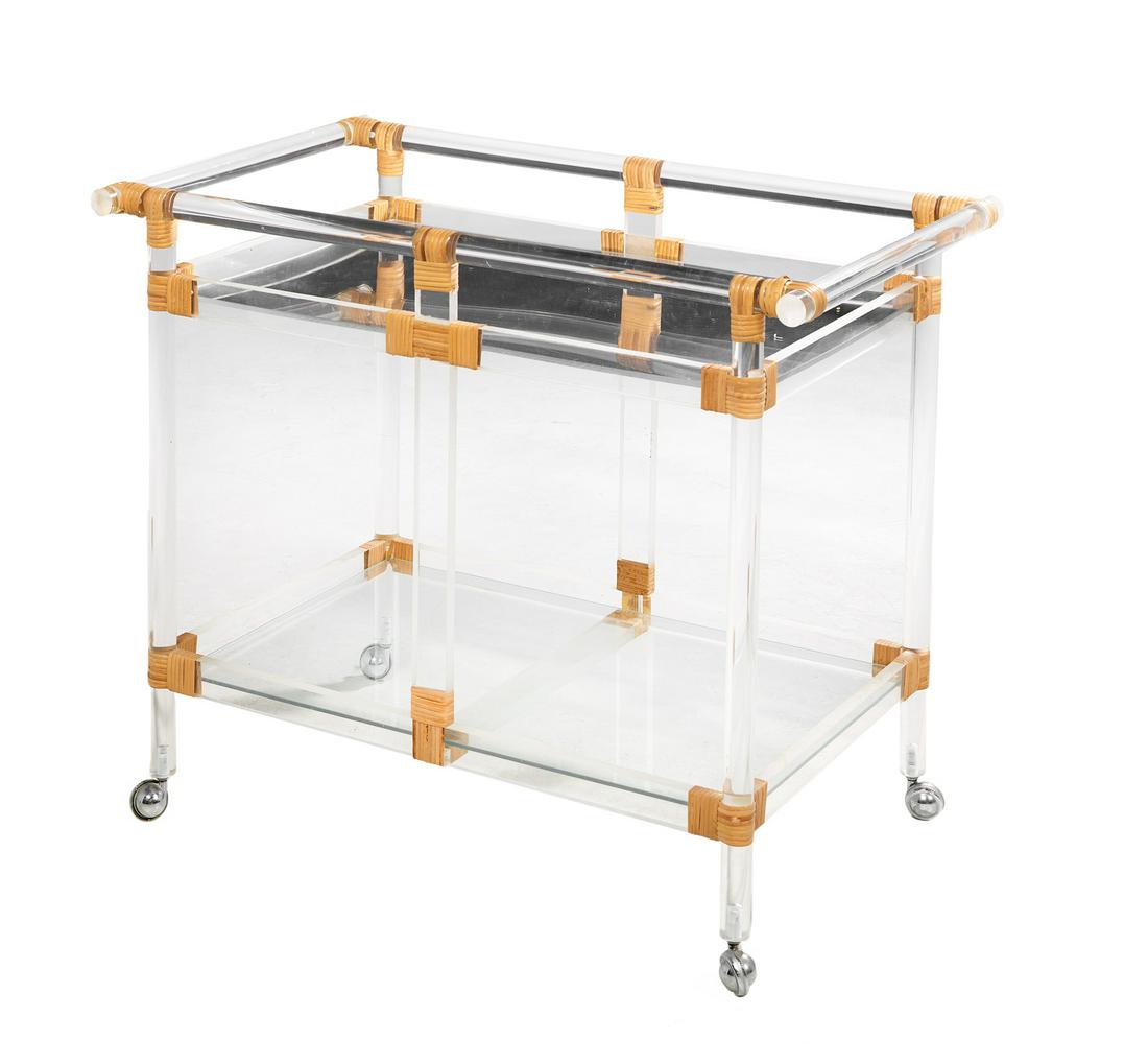 Interesting Mid-Century Modern Lucite Bar Cart (1 of 1)