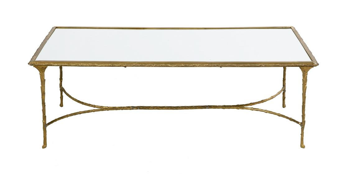 Directoire-Style Mirrored Glass Cocktail Table (1 of 2)