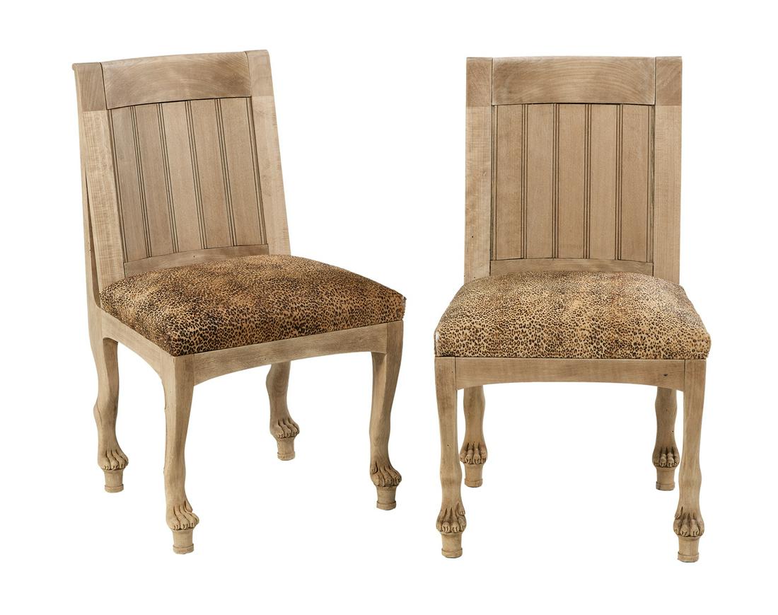Pair of Egyptian Revival-Style Side Chairs (1 of 1)