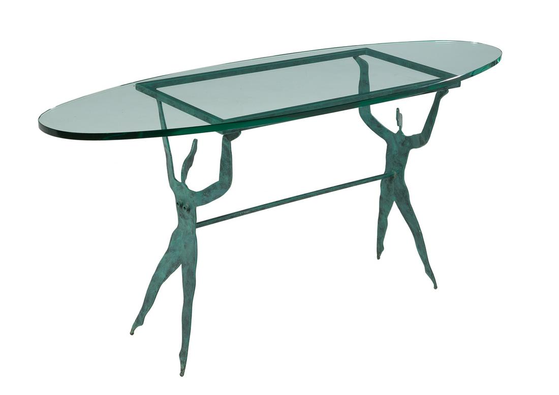 Mario Villa Metal and Glass Coffee Table (1 of 2)