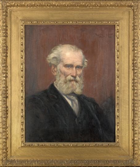 Robert Duddingstone Herdman (British, 1863-1922): Robert Duddingstone Herdman (British, 1863-1922) "Portrait of A. Halliday Douglas", 1898, oil on canvas, monogrammed and dated upper right, the sitter and artist are identified on old paper label en v