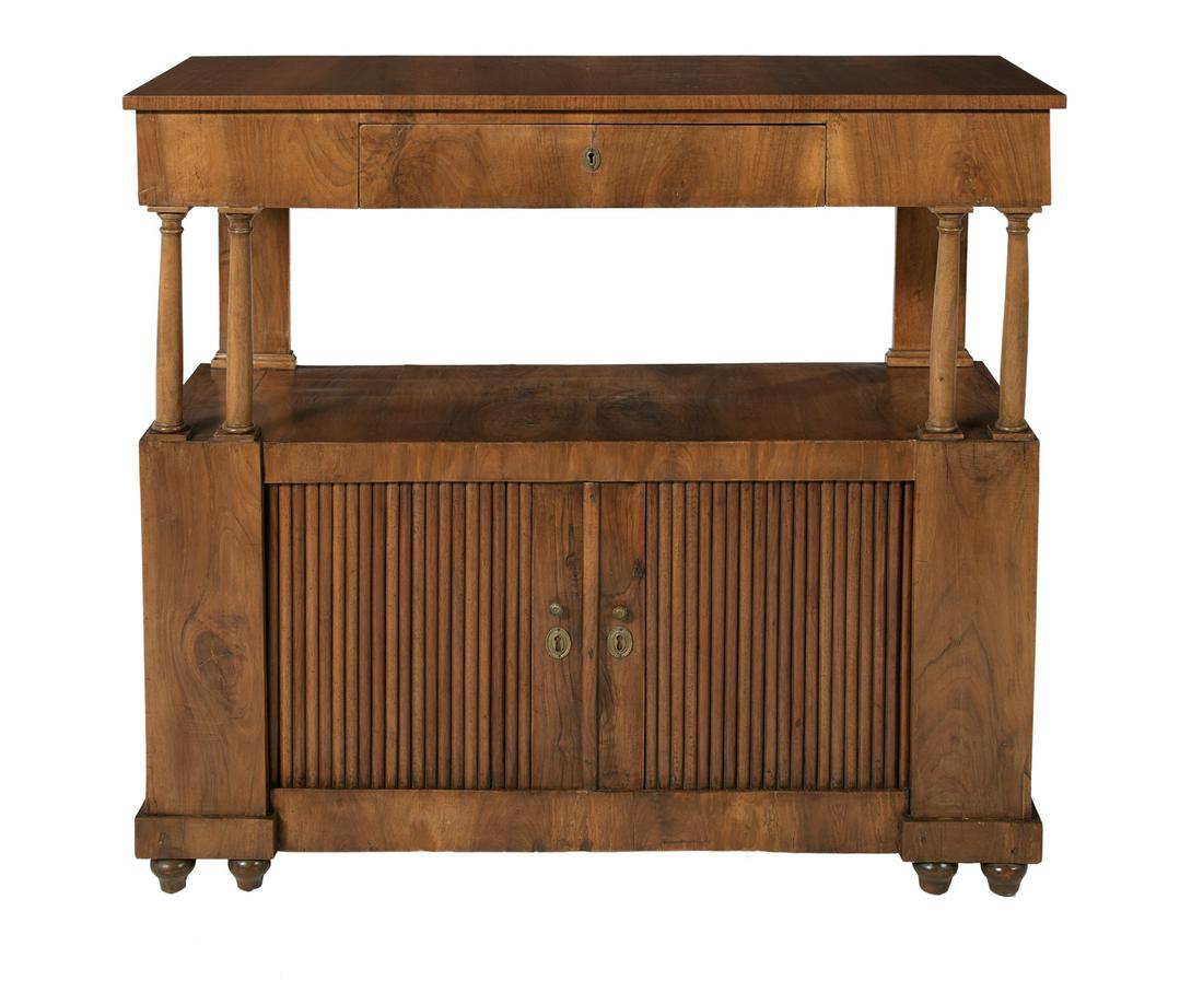 Biedermeier Revival Walnut Cabinet (1 of 2)