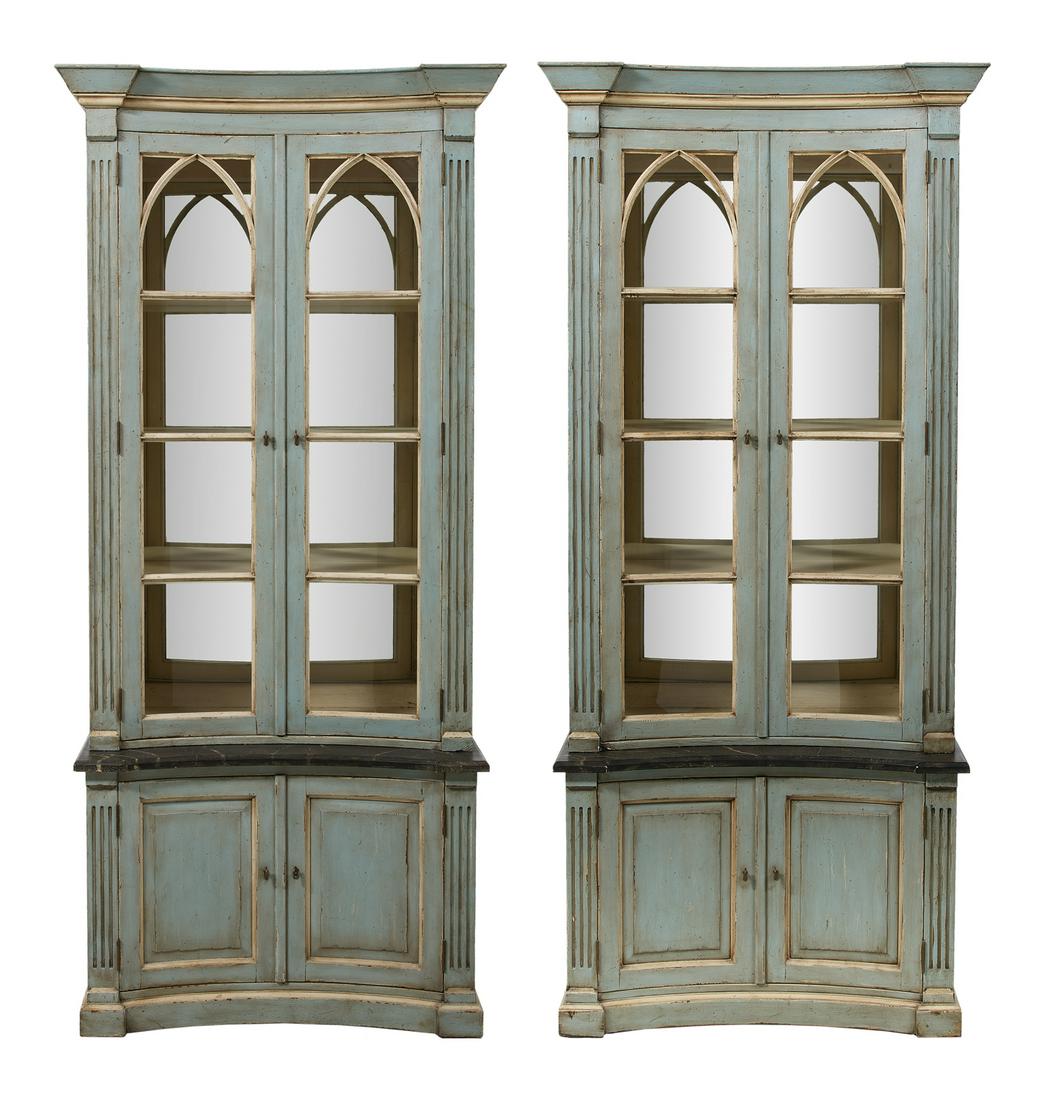 Pair of Neoclassical-Style Polychrome Cabinets (1 of 7)