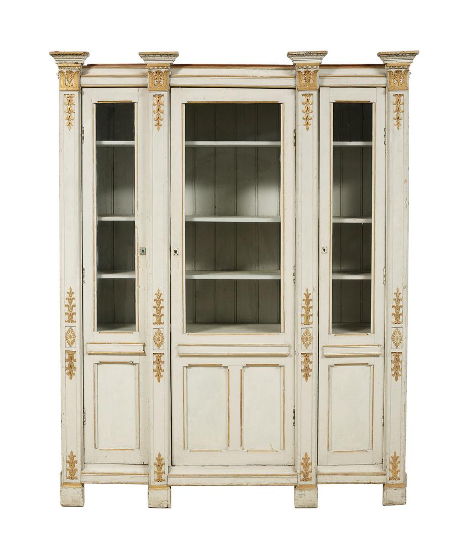 Neoclassical-Style Painted & Parcel-Gilt Cabinet (1 of 3)