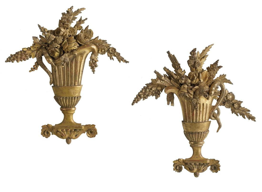 Pair of Exceptional Giltwood Plaques (1 of 3)