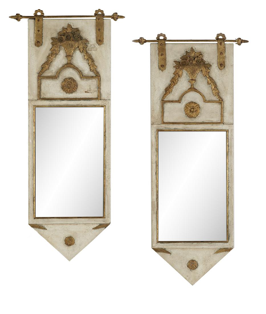 Pair of Parcel-Gilt Neoclassical Mirrors (1 of 3)