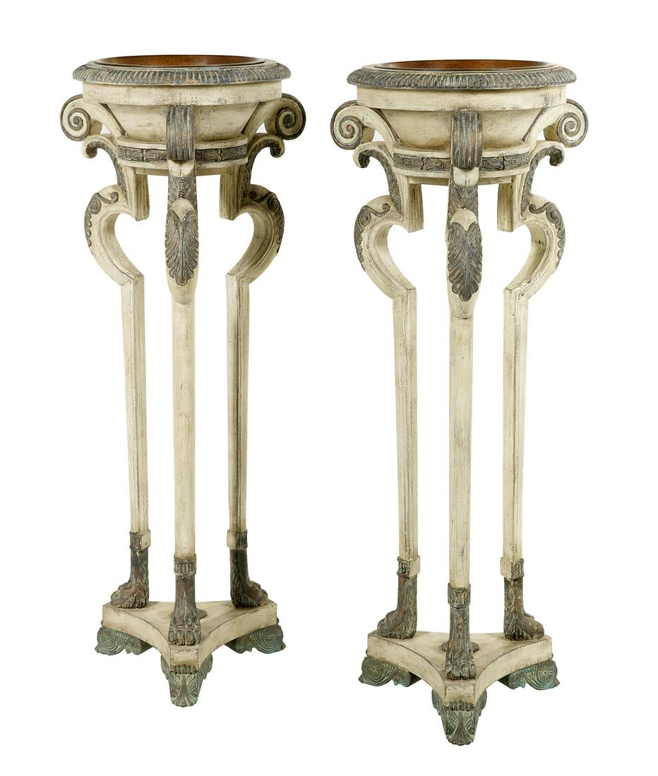 Pair of Italian Polychrome Jardinieres (1 of 1)